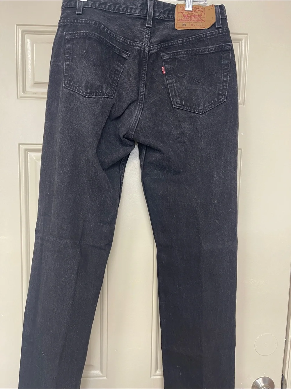 Levi's Black Button Fly Straight Jeans - Classic 90s Fit 34x34